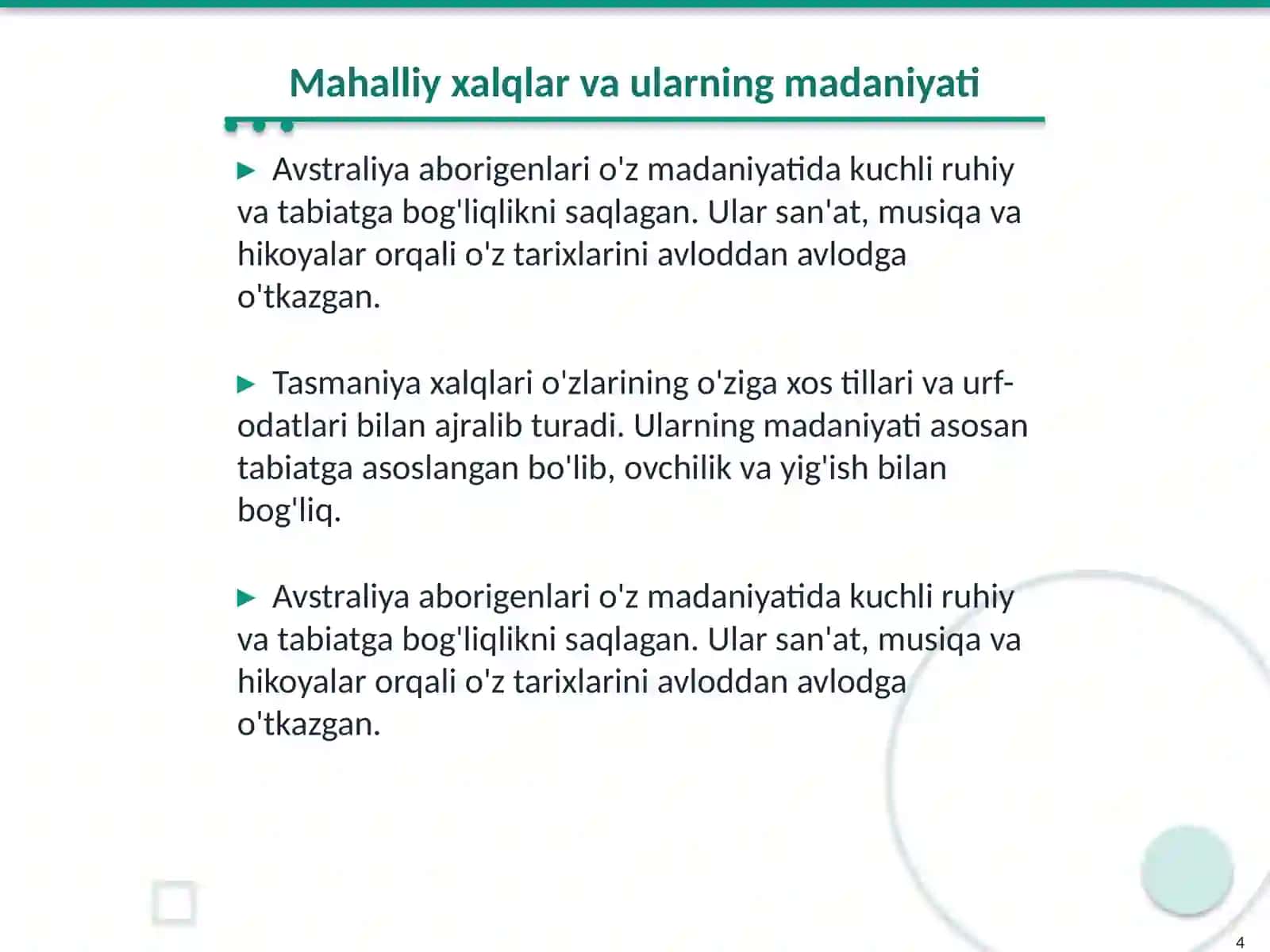 Avstraliya va Tasmaniya xalqlari 4