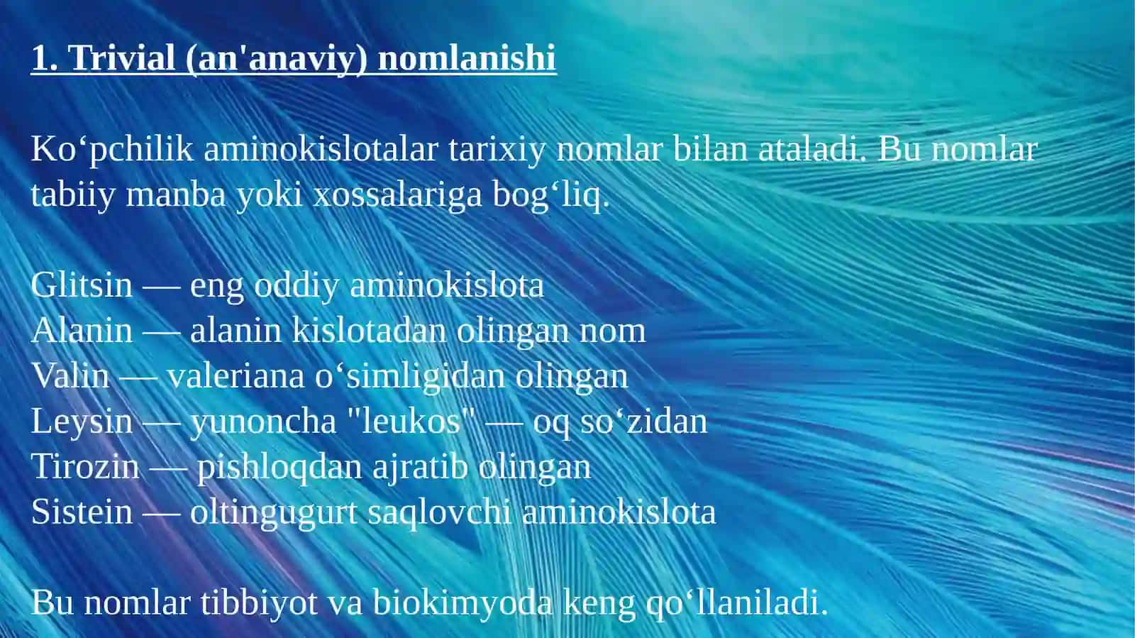 Aminokislotalar 4