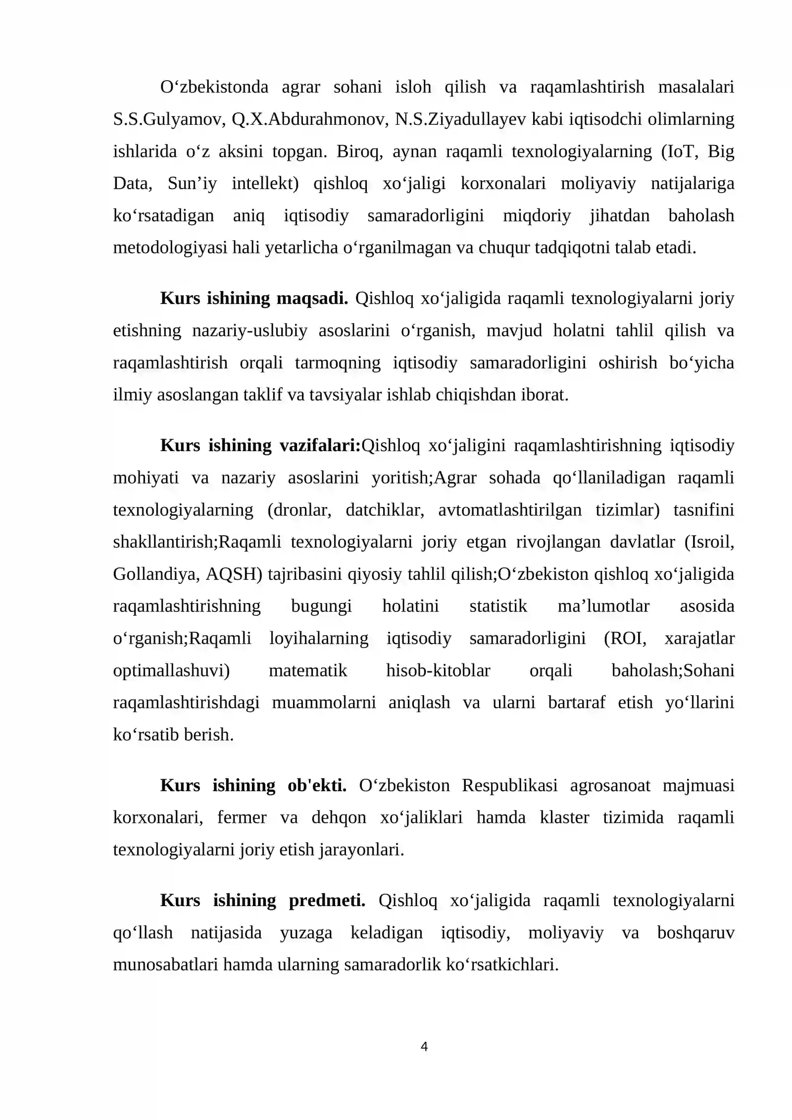 "Smart Agriculture" (Aqlli qishloq xo‘jaligi) tizimlarining iqtisodiy samaradorligini baholash 4