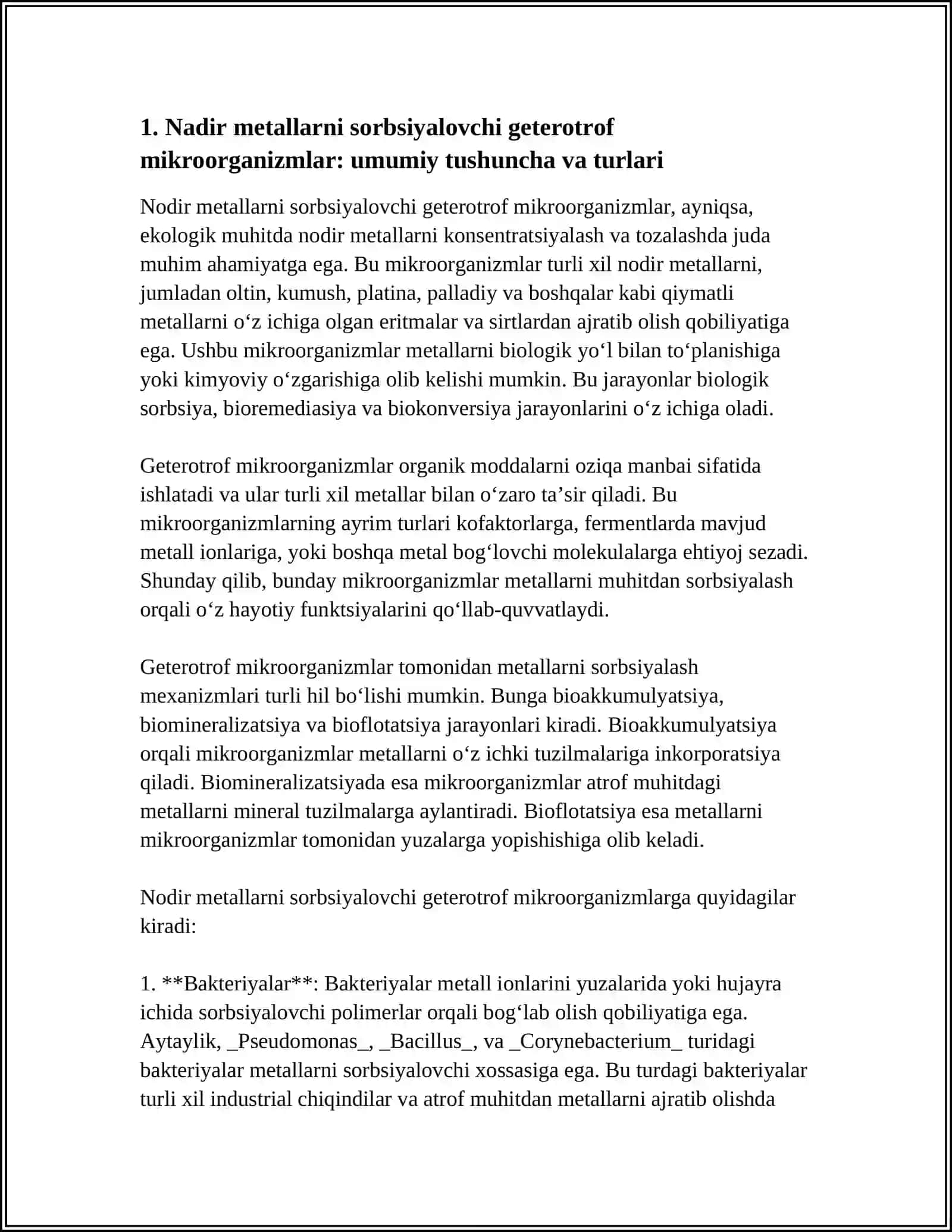 NODIR METALLARNI SORBSIYALOVCHI GETEROTROF MIKROORGANIZMLAR 4