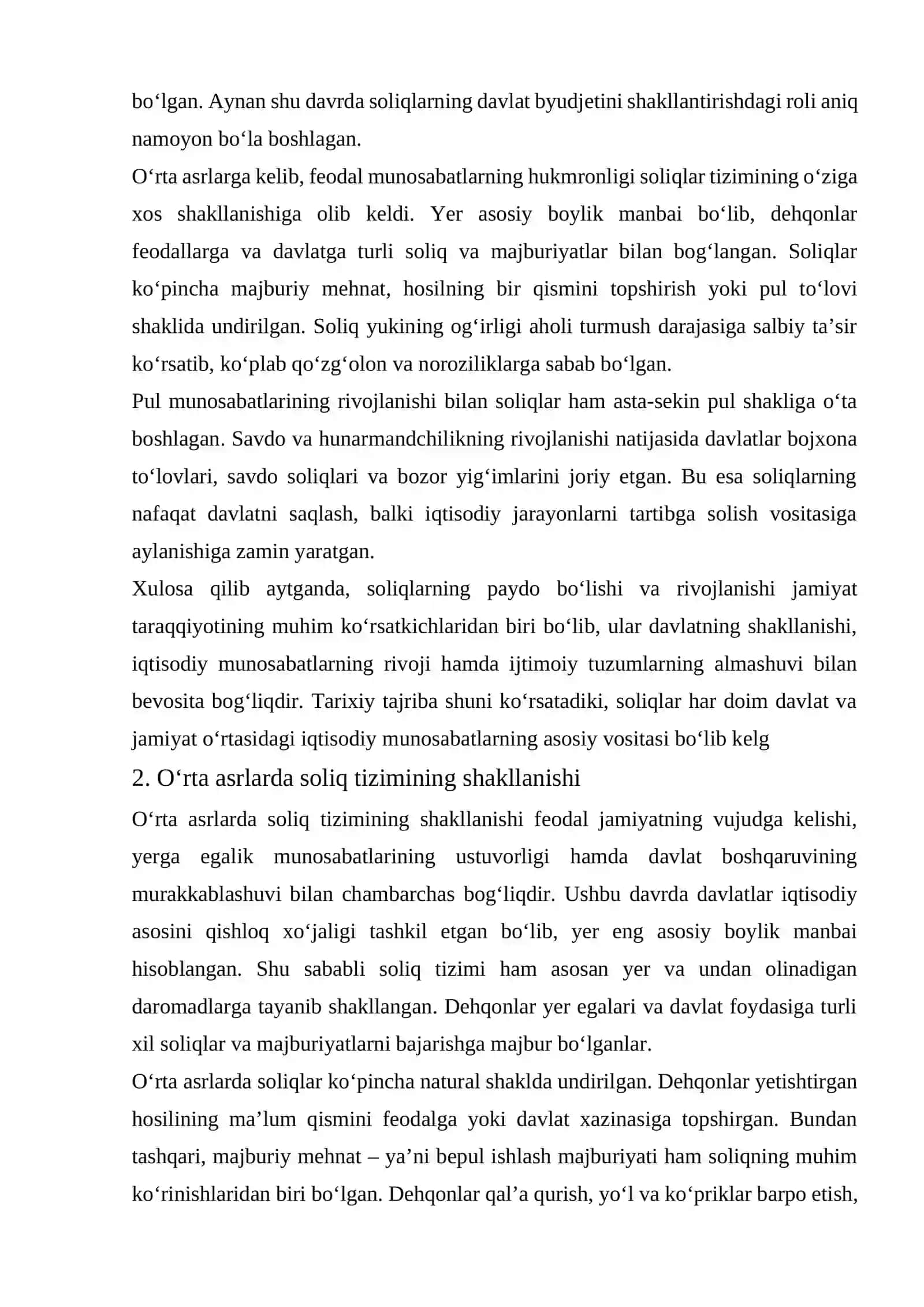 SOLIQLARNI PAYDO BO'LISHI 12 ASRDAGI SOLIQLAR 4