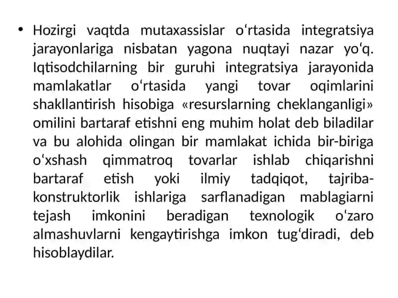 Iqtisodiy, siyosiy integratsion guruhlarning globallashuv jarayonlarga ta’siri 4