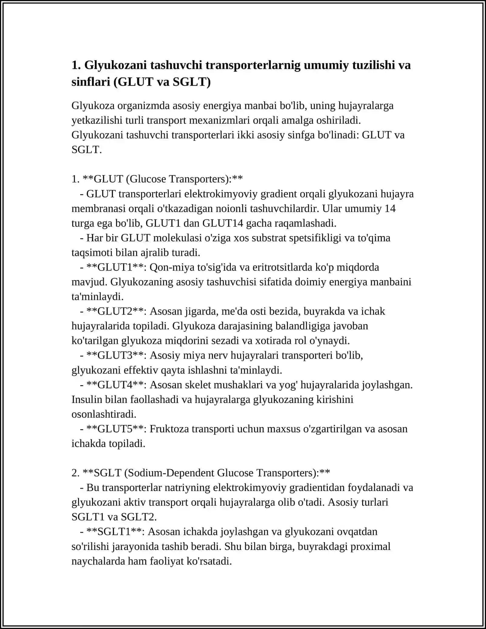 GLYUKOZA TASHUVCHILARINING TUZILISHI 4