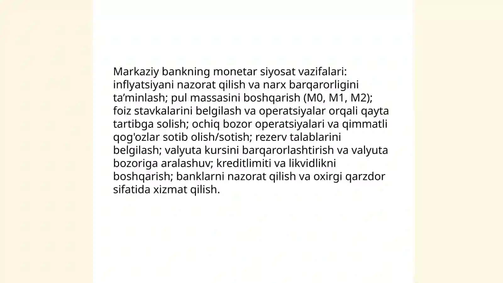 Pul kredit siyosati va markaziy bank faoliyati 4