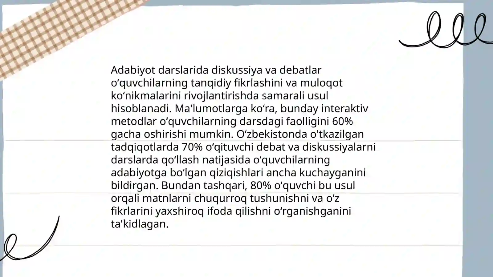 Interfaol usullar Adabiyot darslarida 4