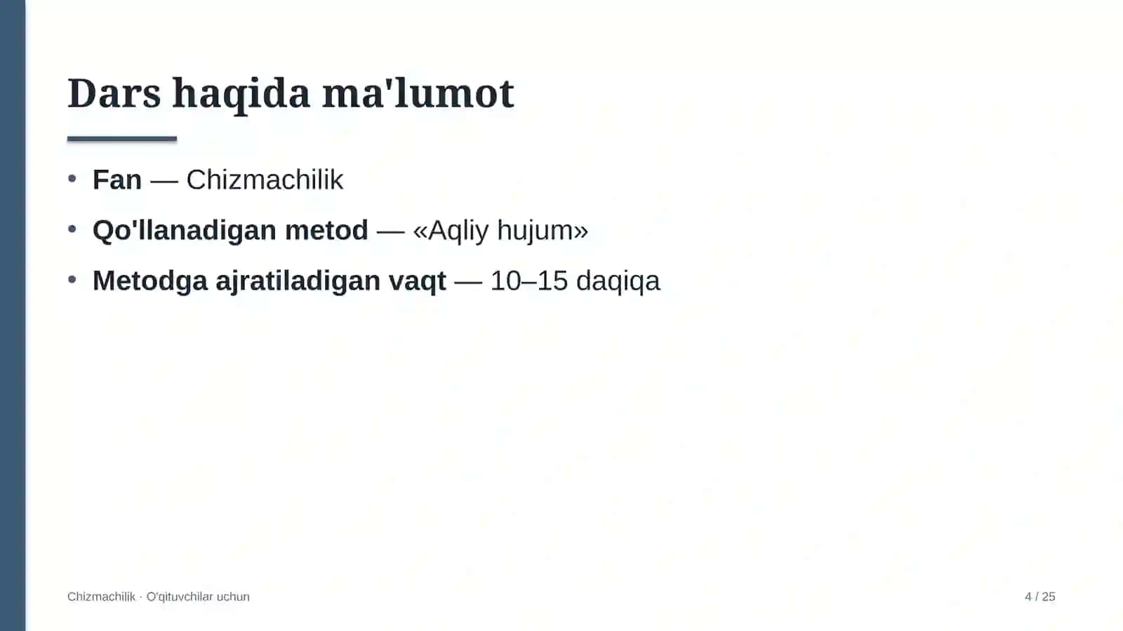 chizmachilik darslarida aqliy hujum metodidan foydalanish 9281 4