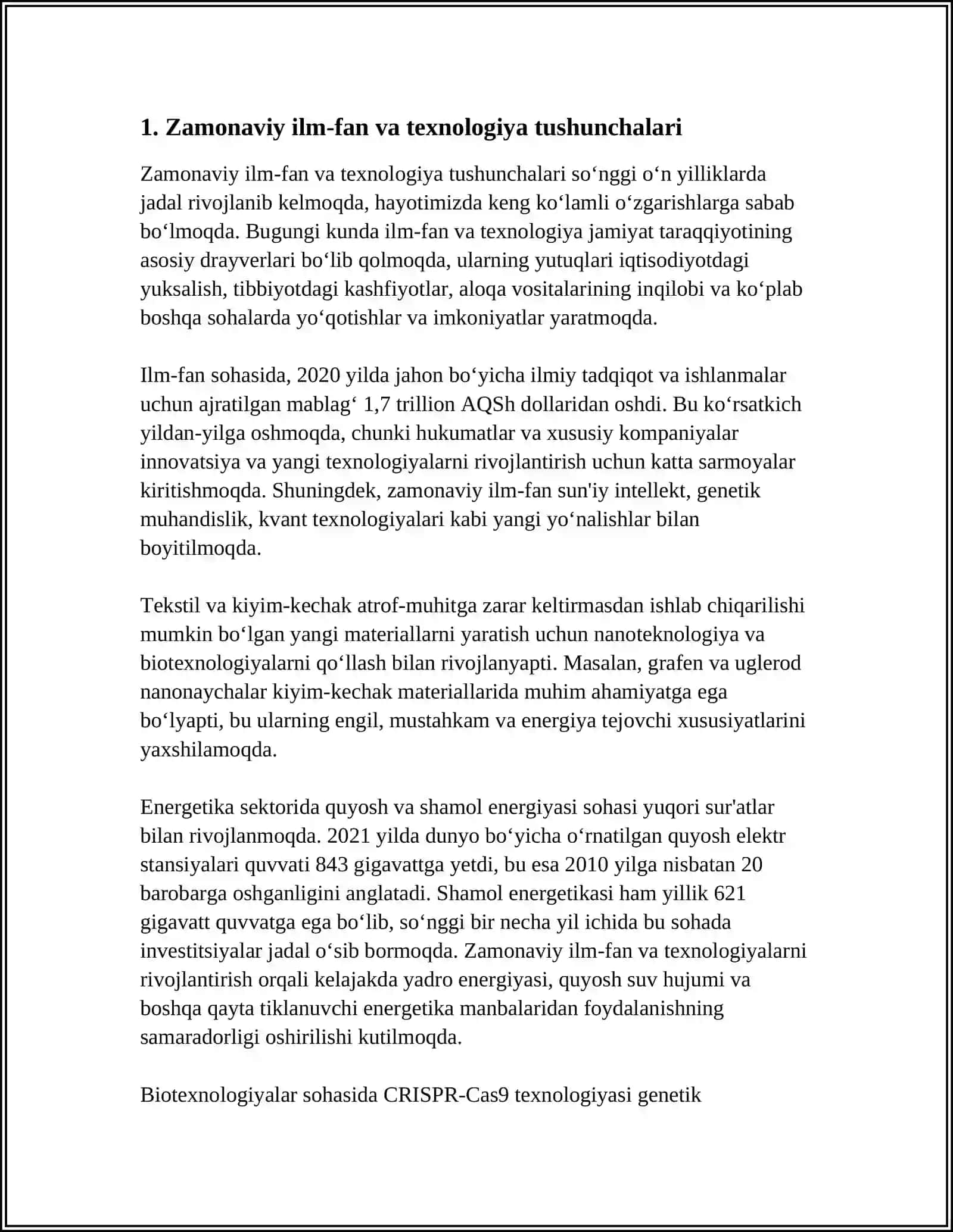 TABIIY-ILMIY SAVODXONLIKDA ILM FAN VA TEXNOLOGIYALAR SOHASIDAGI YANGI BILIMLARGA OID KONTEKSGA USLUBIY ISHLANMA TAYYORLASH 4