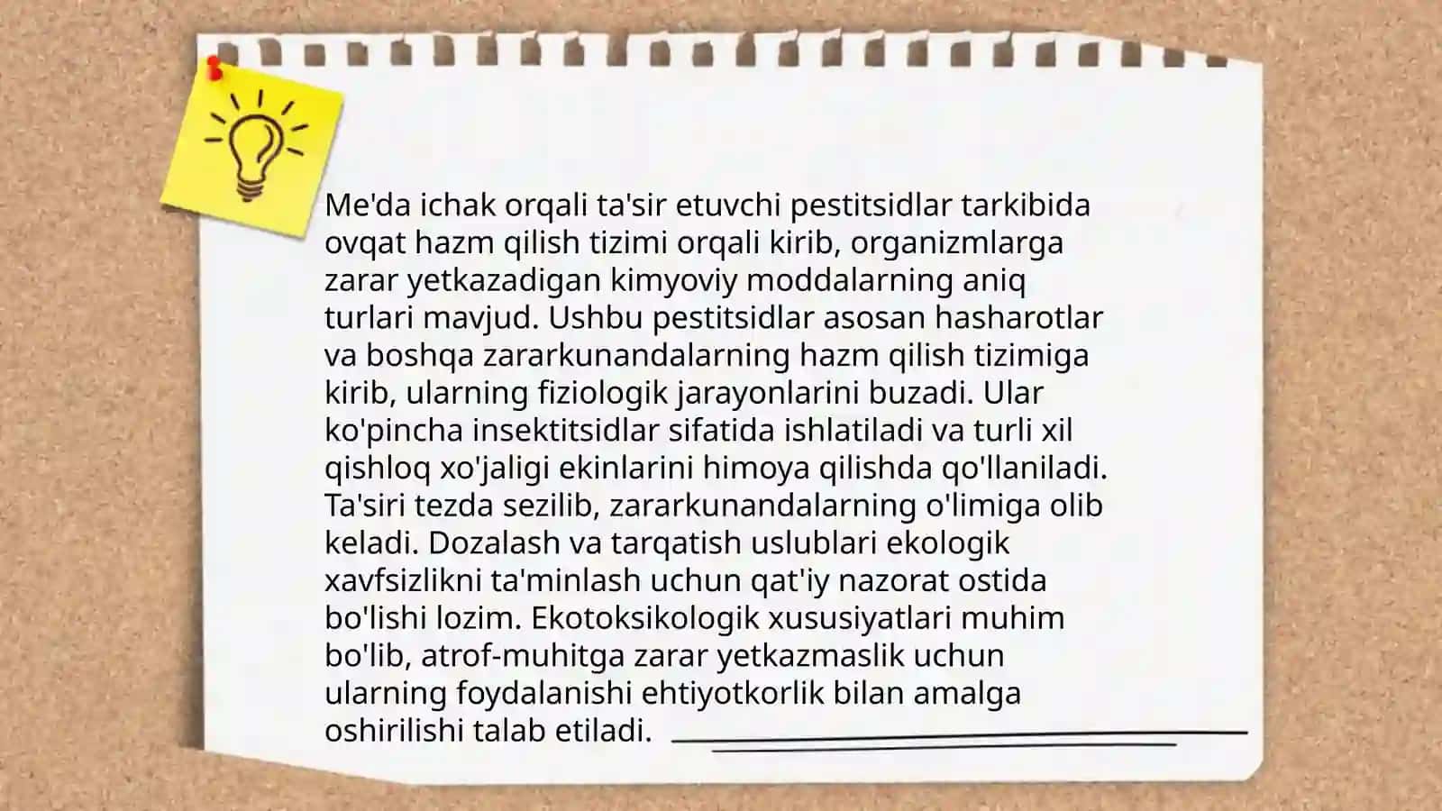 Sirtdan va me'da ichak orqali ta'sir etuvchi pestitsidlar 4