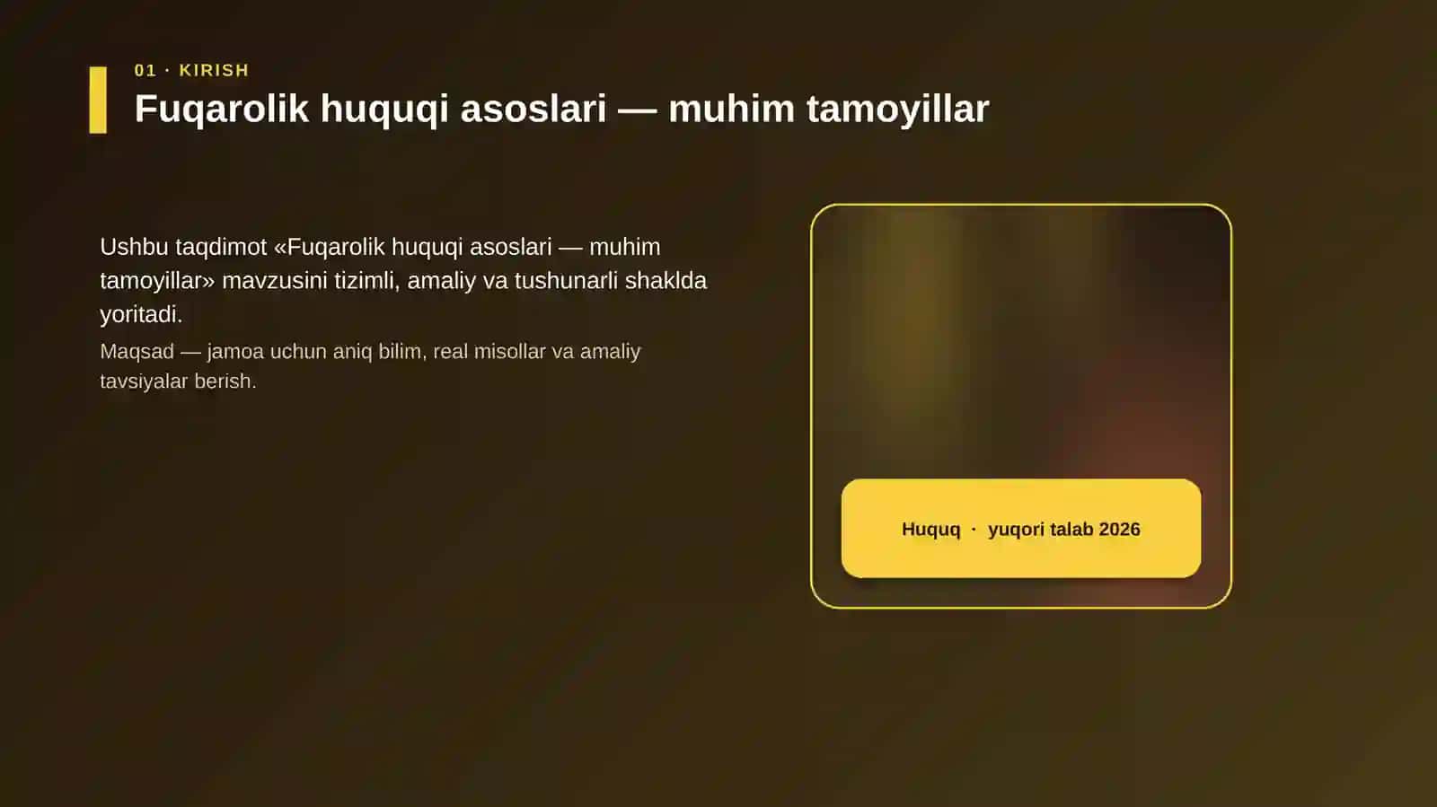 Fuqarolik huquqi asoslari — muhim tamoyillar 4