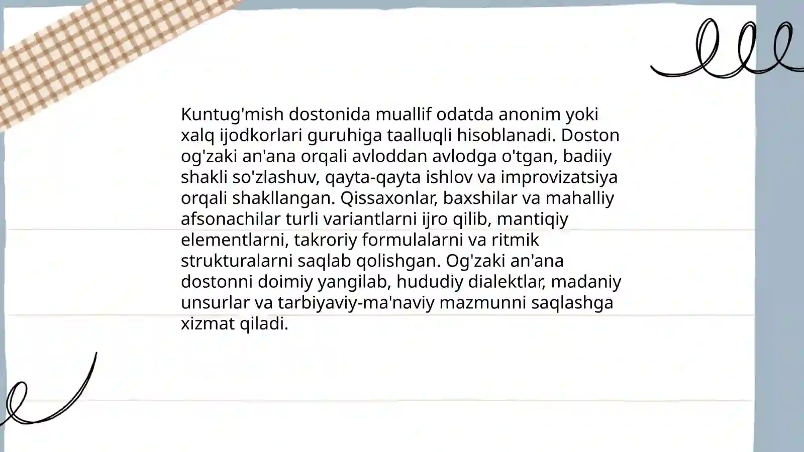 Kuntug'mish dostoni 4