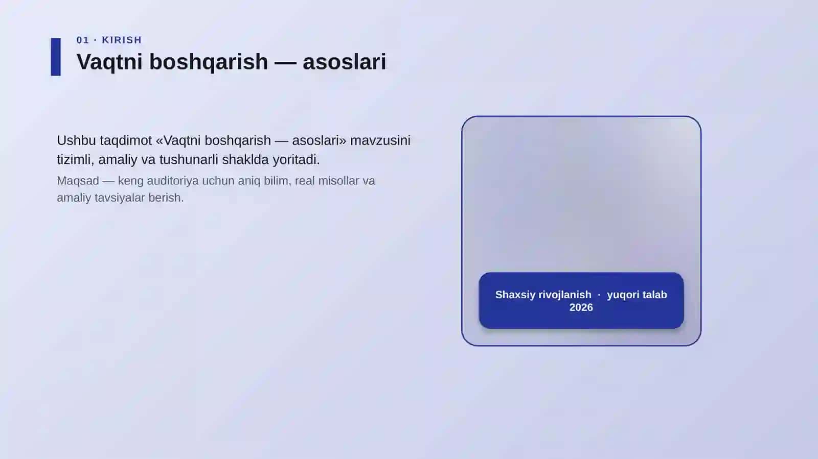 Vaqtni boshqarish — asoslari 4