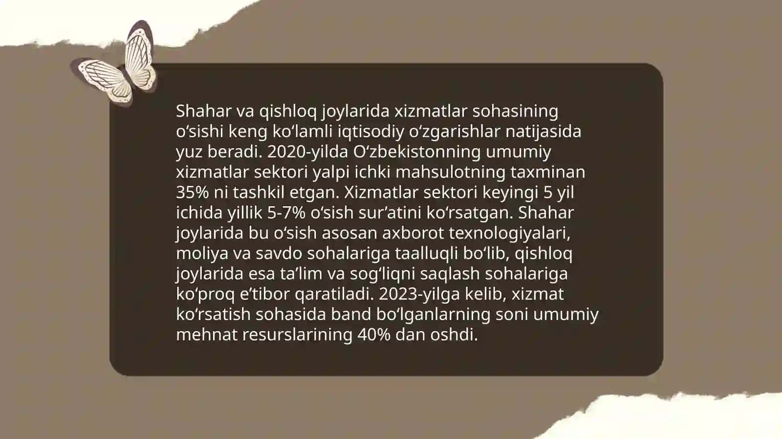 Xizmatlar sohasi rivojlanishining mintaqaviy tafovvutlari 4