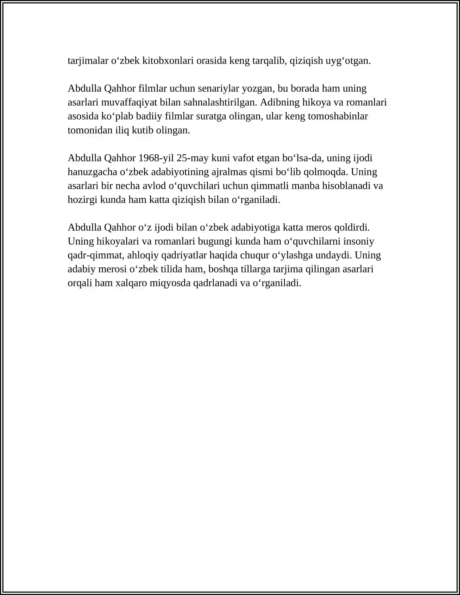 ABDULLA QAHHOR VA ADABIY TANQIDCHILIK 4
