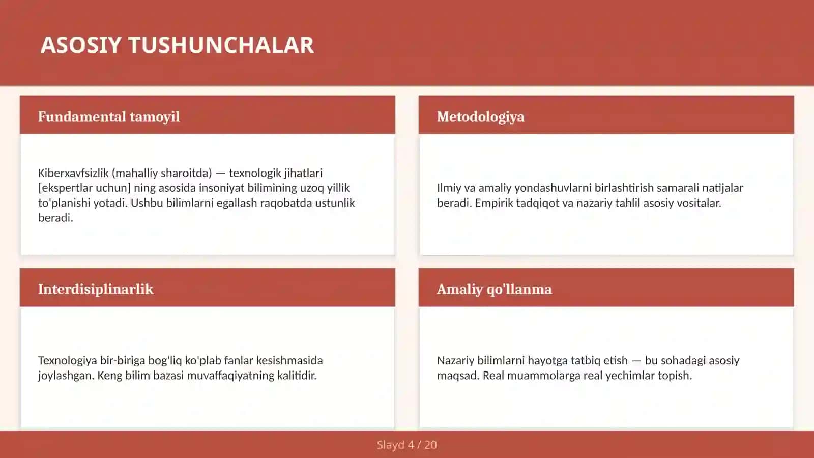 KIBERXAVFSIZLIK (MAHALLIY SHAROITDA) — TEXNOLOGIK JIHATLARI [EKSPERTLAR UCHUN] 4