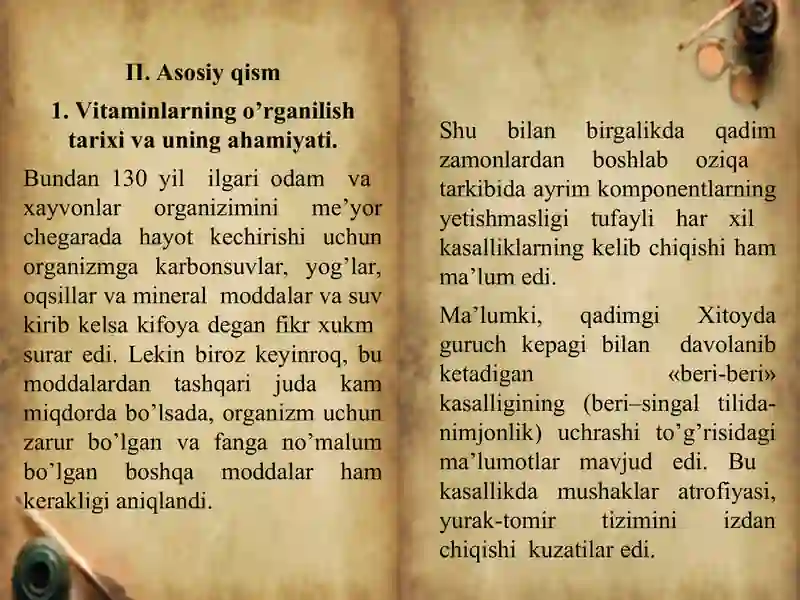 Yog’da eruvchan vitaminsimon moddalar 4