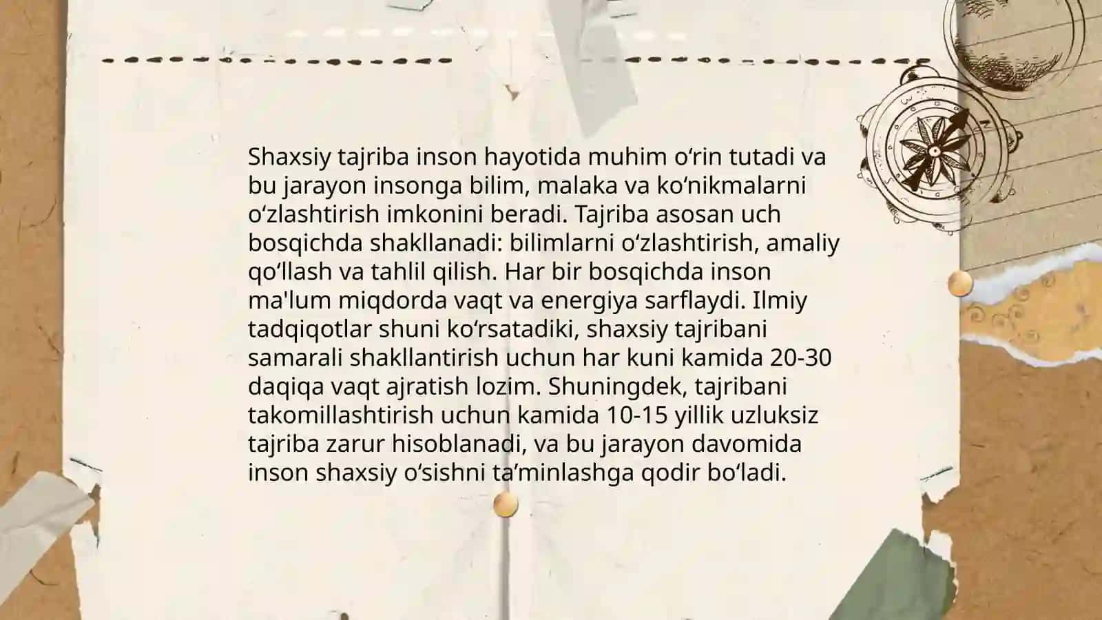 Shaxsning rivojlanishi,tajribasi va ijtimoilashuvi 4