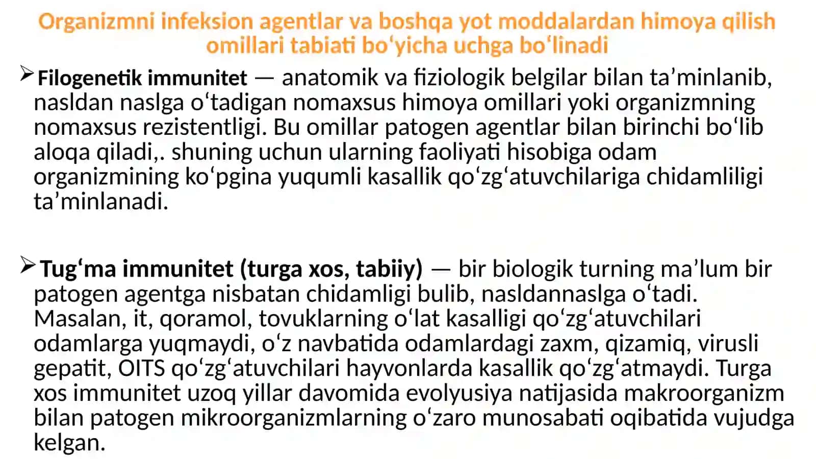 immunitet tizimi faolyati va zamburug’li parazitar kasalliklar 4