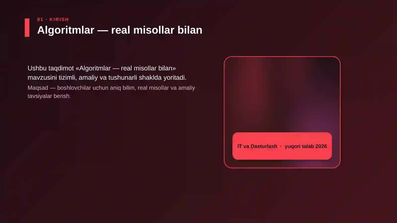 Algoritmlar — real misollar bilan 4
