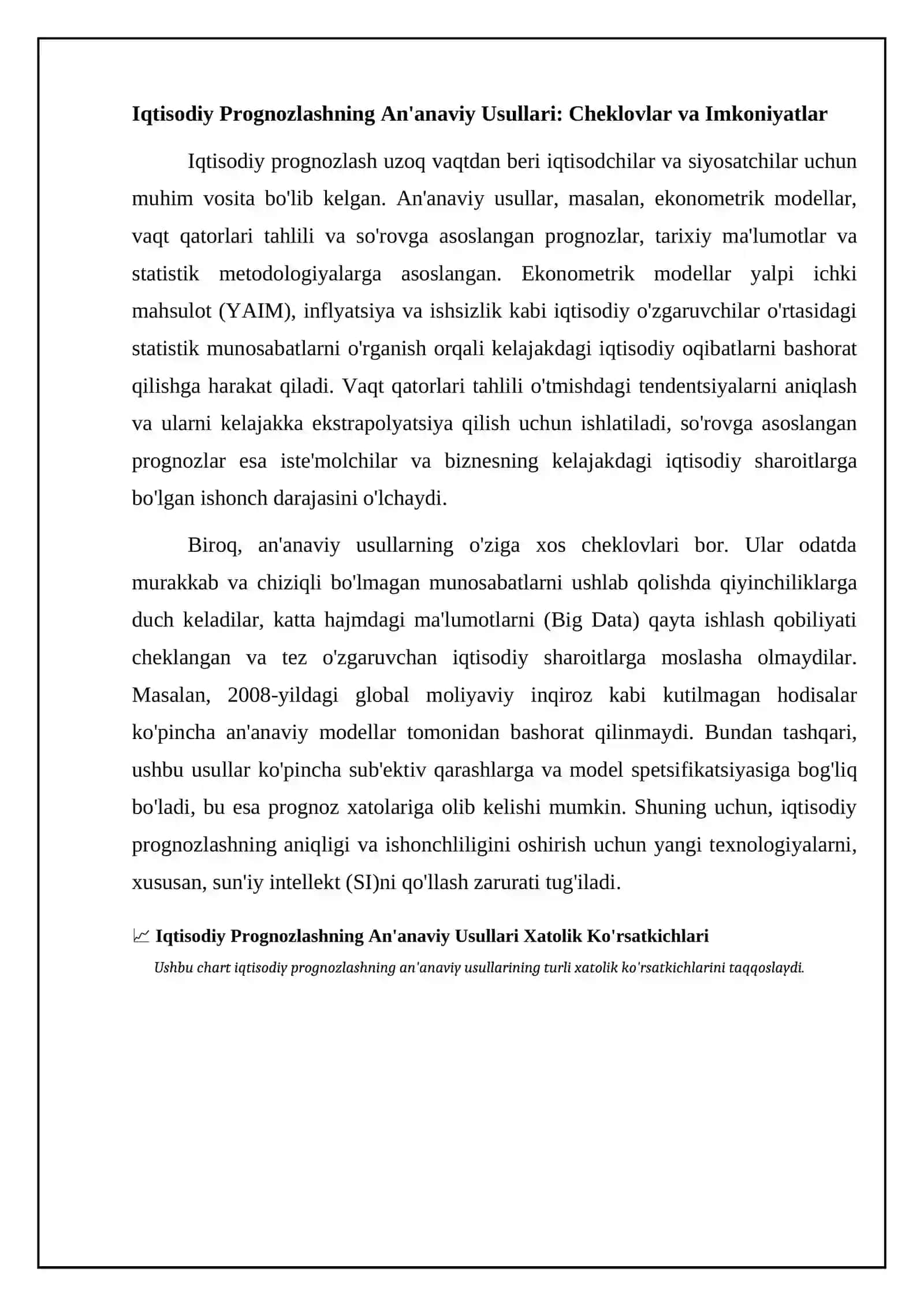 Sun’iy intellekt texnologiyalarining iqtisodiy prognozlashdagi o‘rni 4