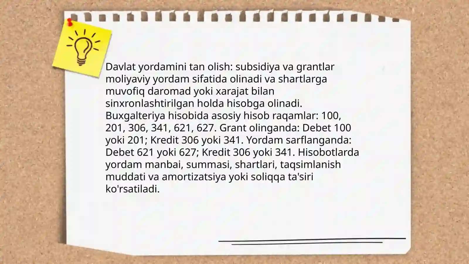 Davlat yordamining hisobi va u to'g'risidagi ma'lumotlarni yoritib berish 4