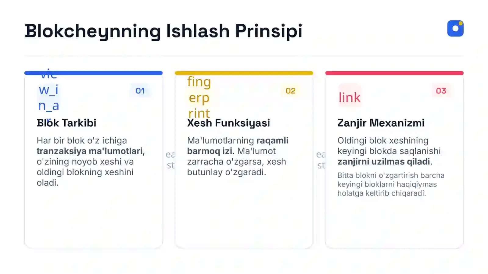 Blokcheyn texnologiyasi va uning xavfsizlik jihatlari 4