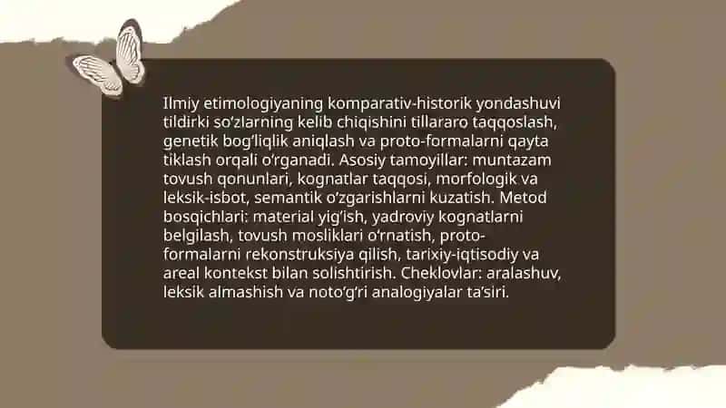 Etimologiya. Ilmiy etimologiya va xalq etimologiyasi 4