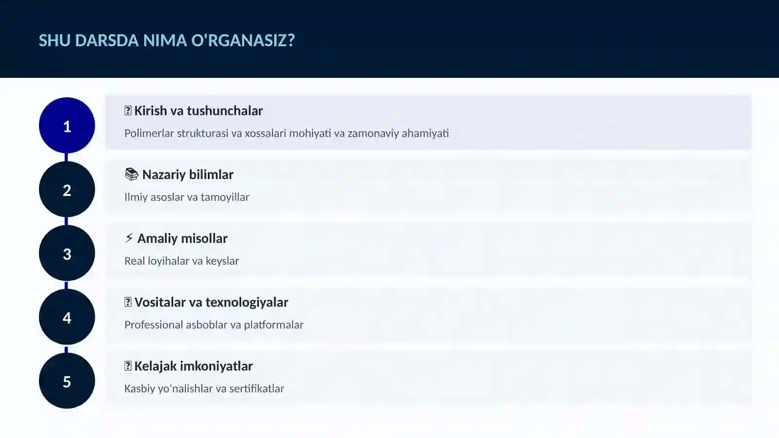 KIMYO — UY VAZIFALARI 2