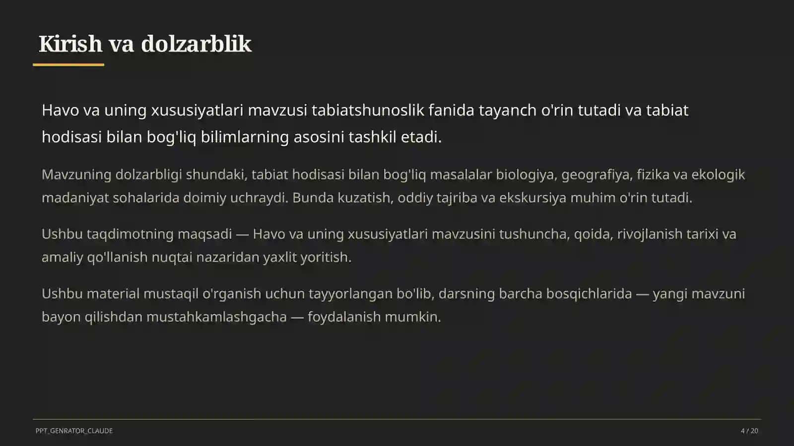 Havo va uning xususiyatlari (2-sinf) 4