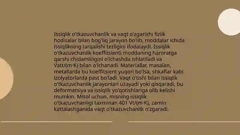 Nostatsionar rejimda issiqlik oʻtkazuvchanlik. Oʻxshashlik nazariyasi va kriteriylari. Oʻxshashlik turlari. Katta tezlikda oqimning issiqlik almashinishi 4