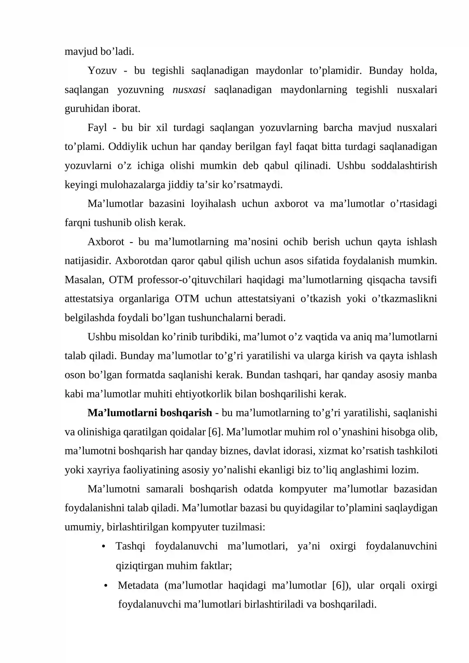 “Televideniya ma’lumotlar bazasini loyihalash” 4