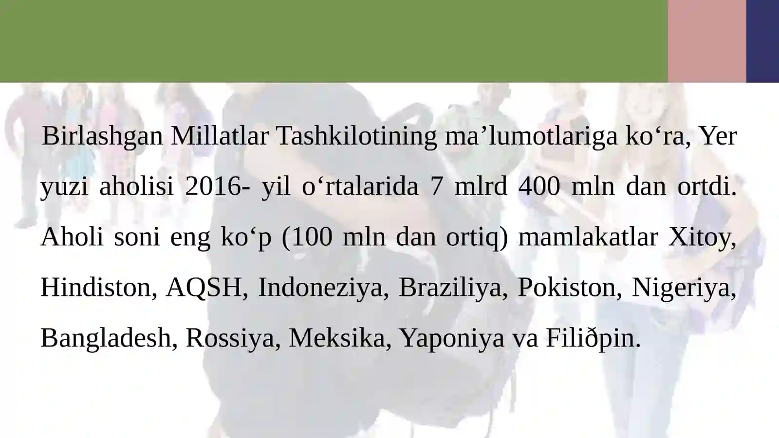 Yer yuzi aholisi, irqlar 4