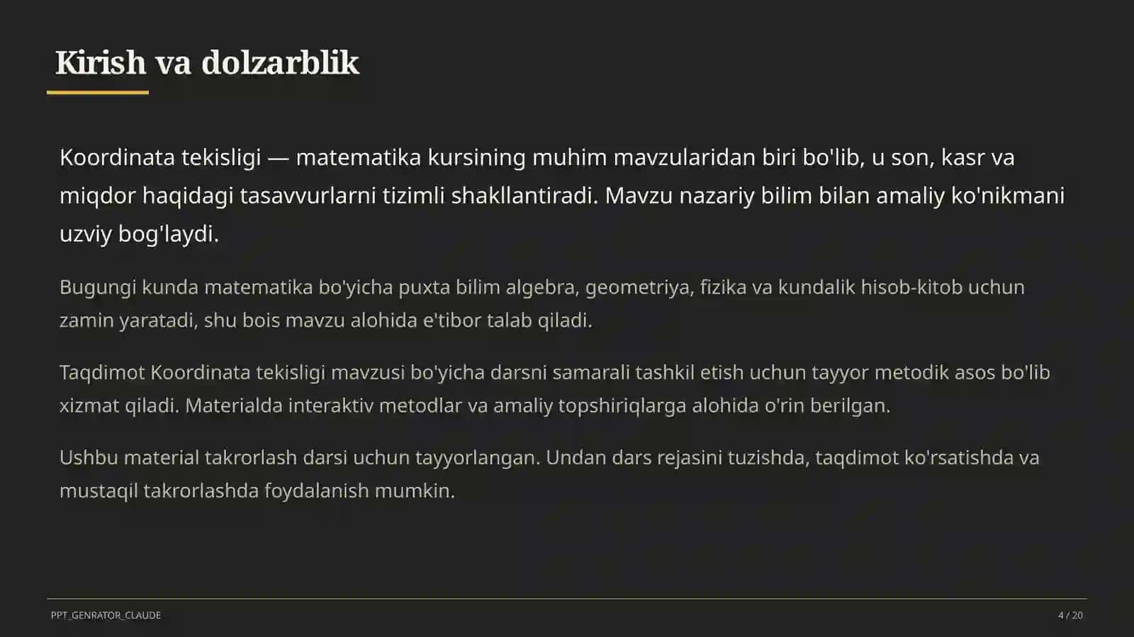 Koordinata tekisligi (6-sinf) 2