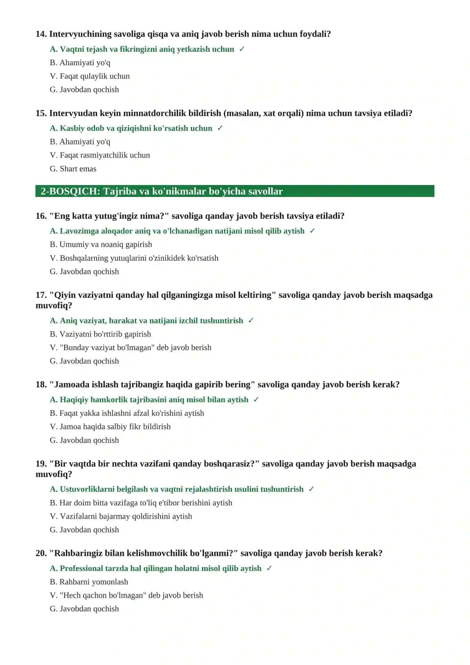 Ishga qabul intervyu savollari 4