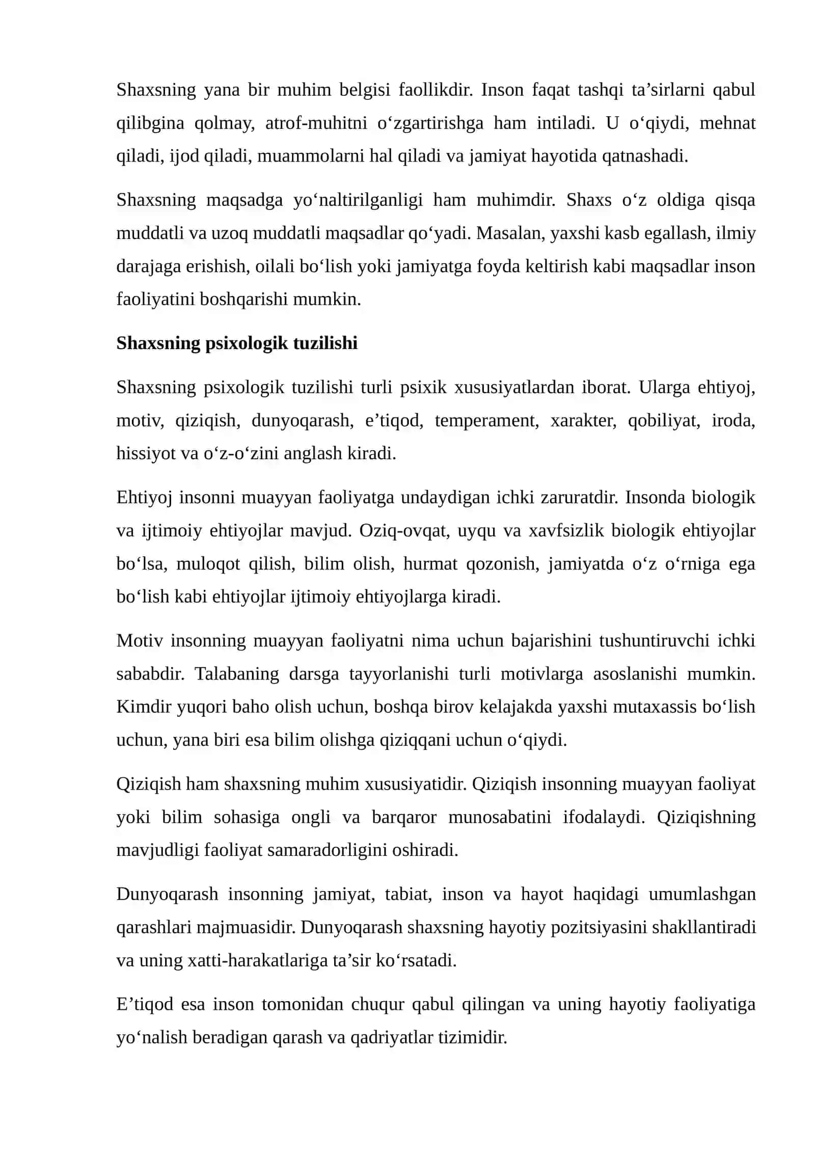 SHAXS HAQIDA TUSHUNCHA 4