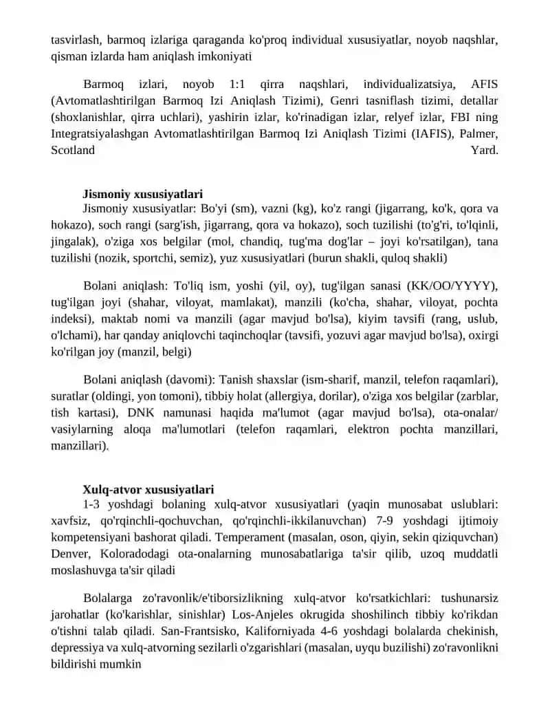 Ota ona va farzandlar idintifikatsiyasi 4