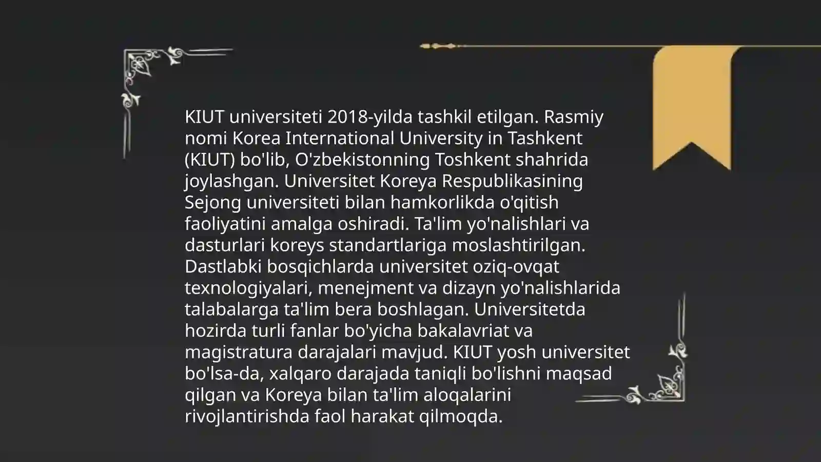 KIMYO Xalqaro Universiteti 4
