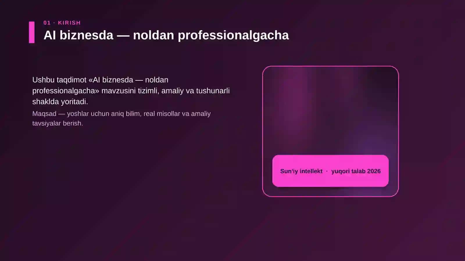 AI biznesda — noldan professionalgacha 4