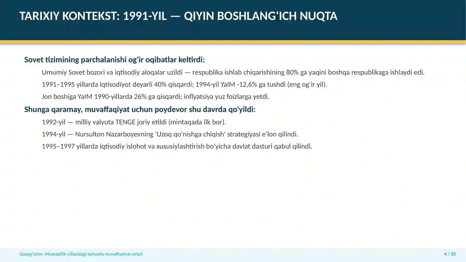 Qozog'iston: davlatning mustaqillik yillaridagi iqtisodiy muvaffaqiyatining sirlari 4