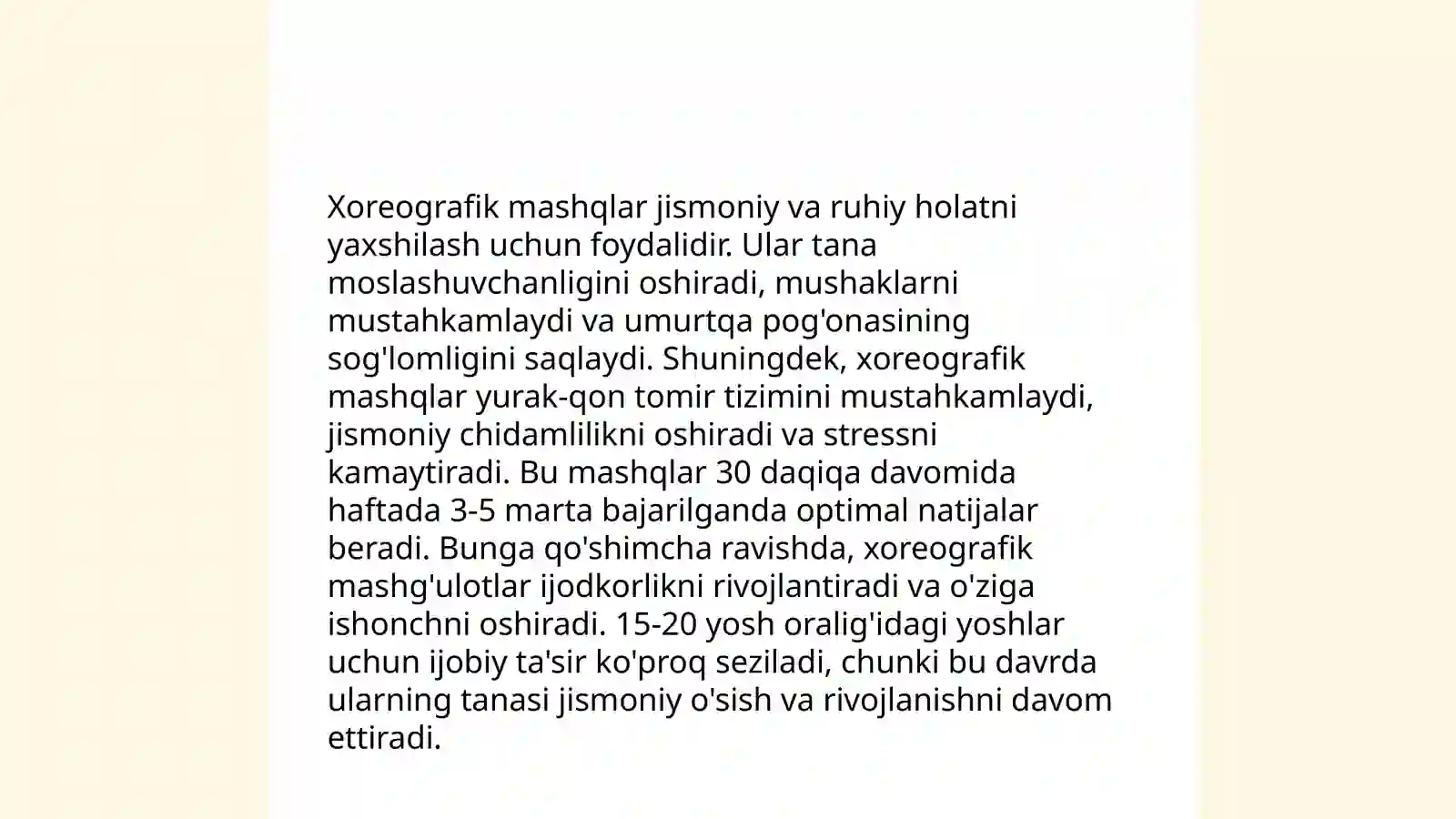 Xoreagrafik mashqlar 4