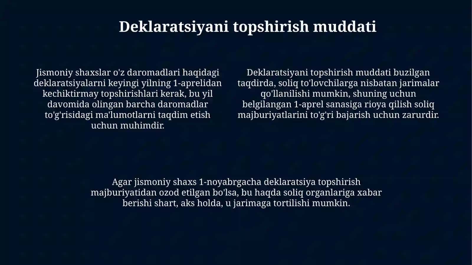 Jismoniy shaxslarning yillik daromadlarini deklaratsiyalash tartibi 4