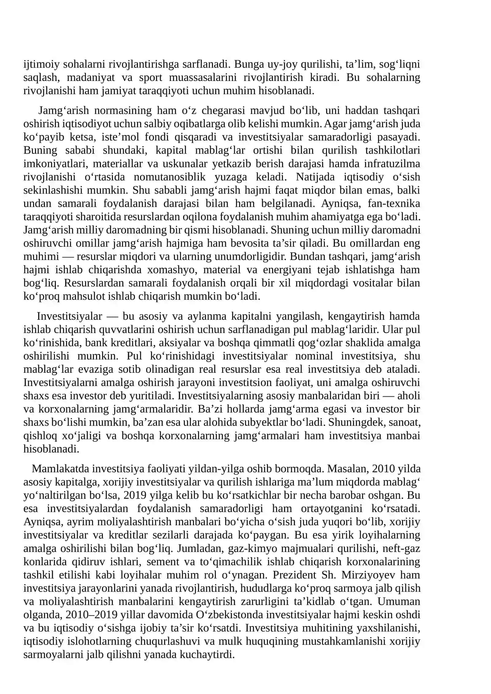 Bozor munosabatlari tizimida iste'mol va jamg'armaning mazmuni va o'zaro bog'liqligi 4