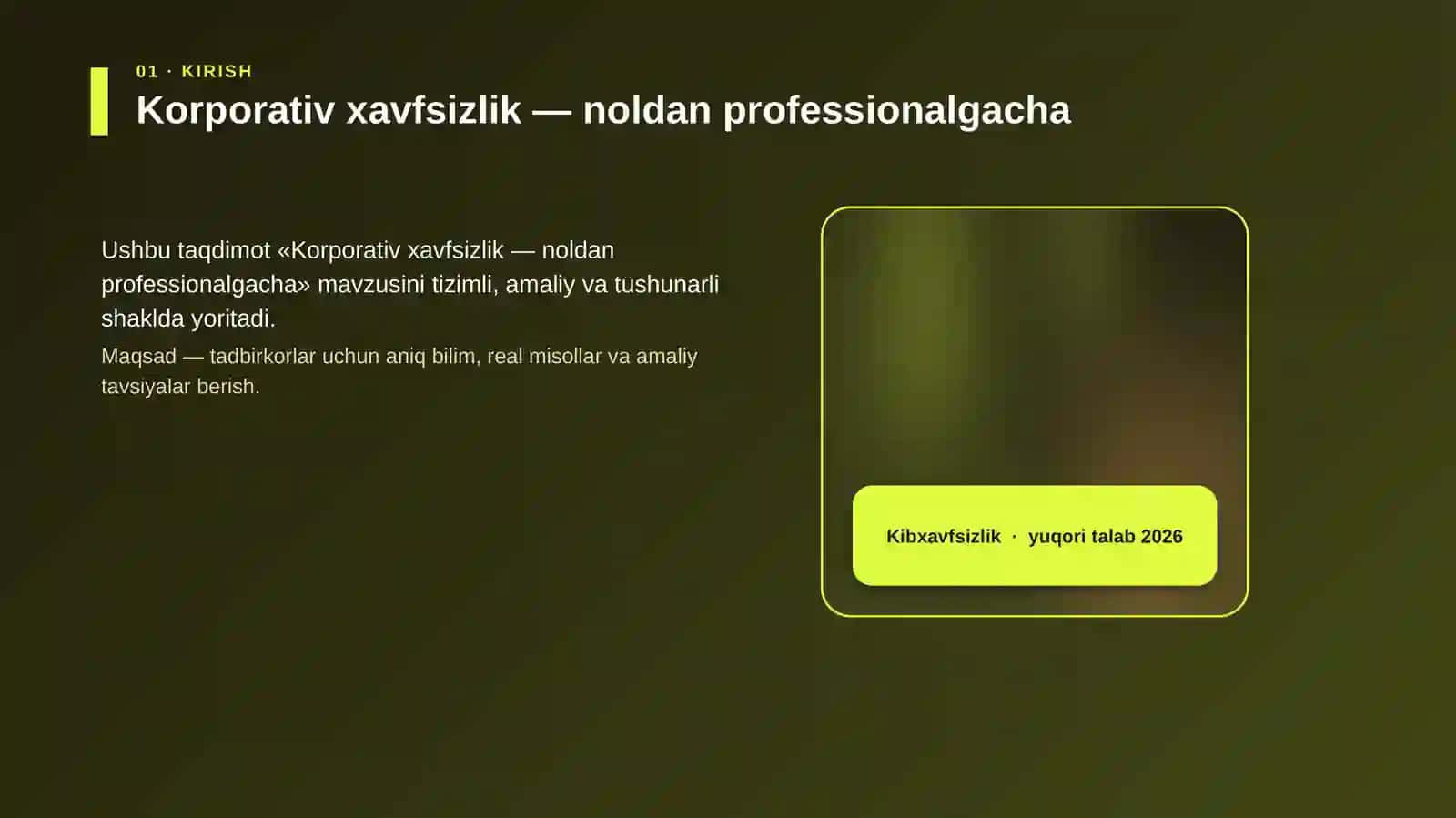 Korporativ xavfsizlik — noldan professionalgacha 4