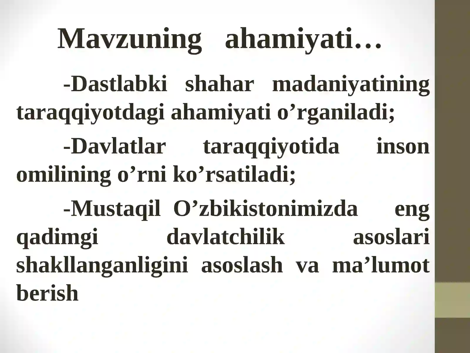 O‘zbekistonning davlatchilik tarixi 4