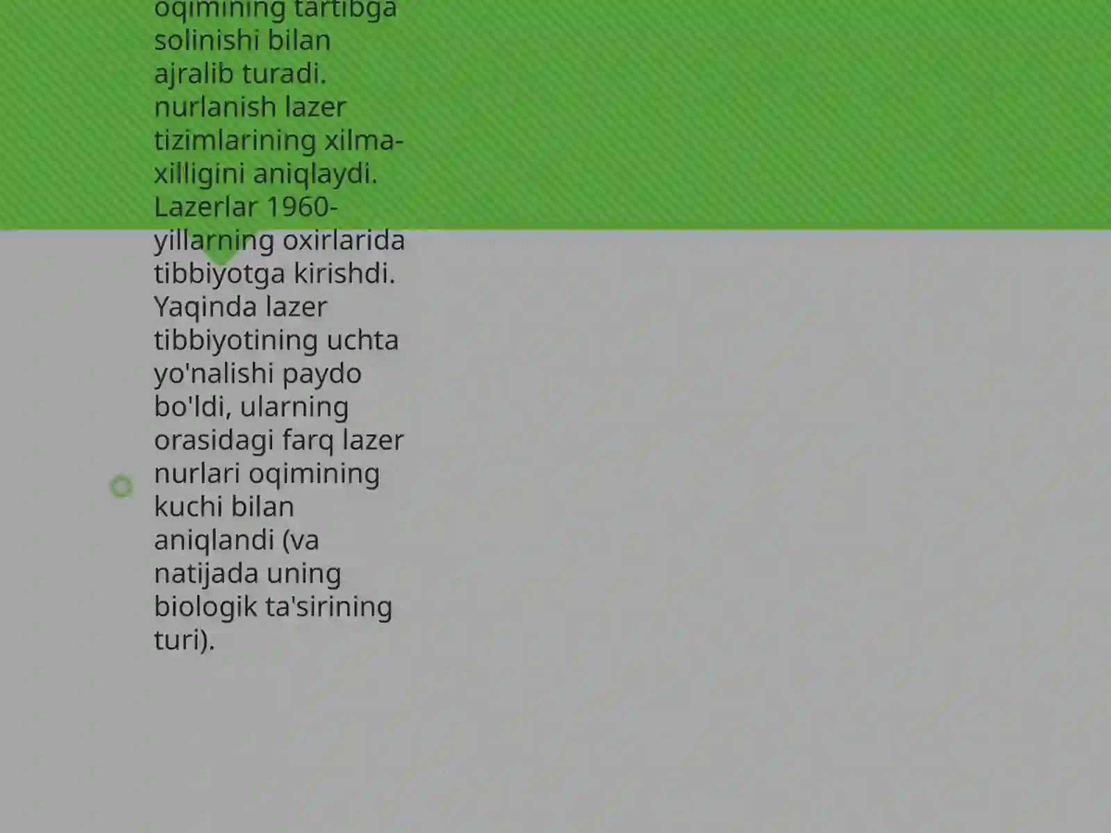 Lazerning tibbiyotda qo’llanilishi 4