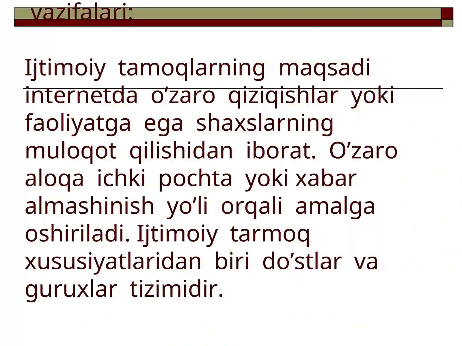 Ijtimoiy tarmoq 4