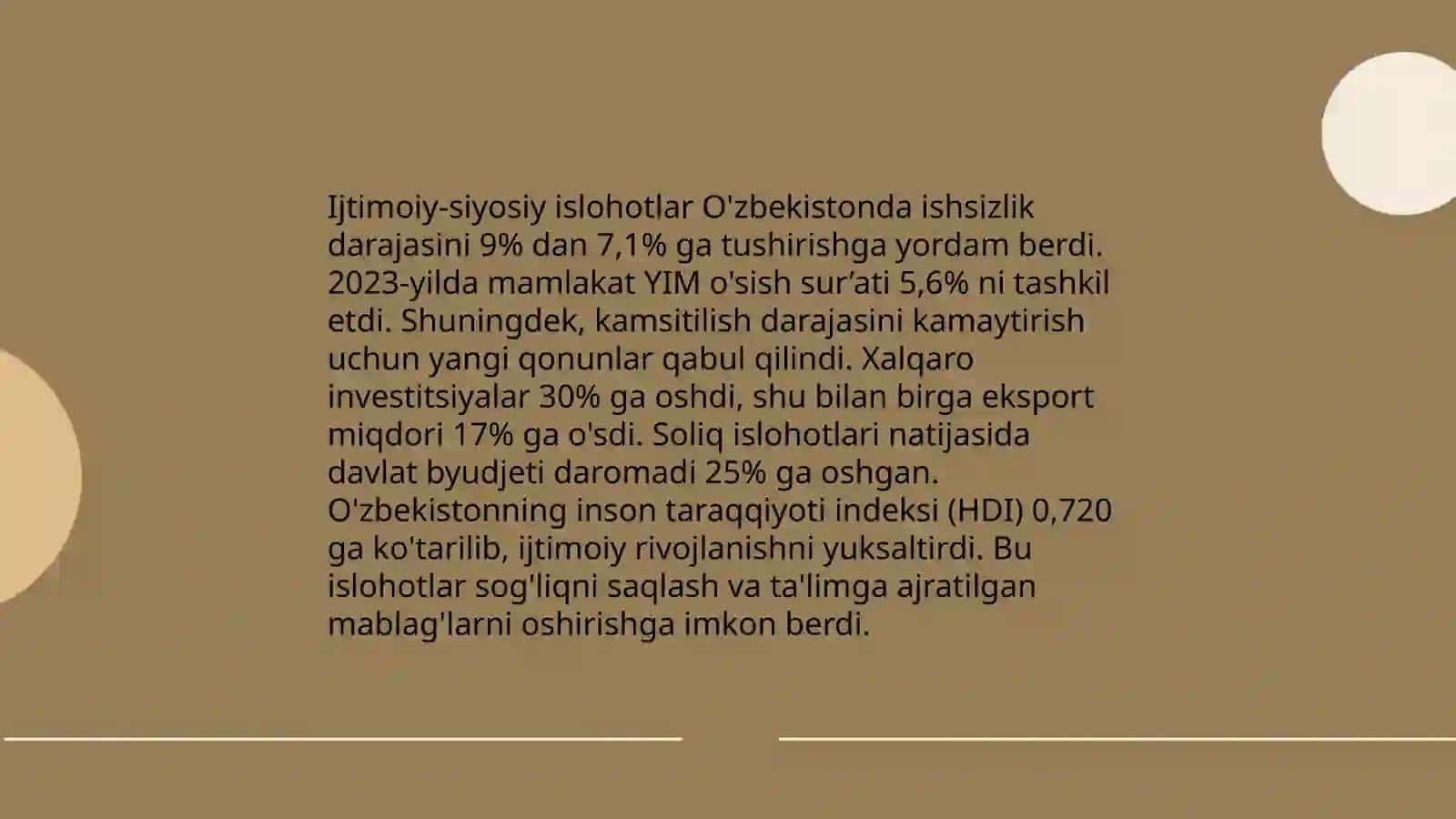 Yangi O'zbekistom ijtimoiy-siyosiy, iqtisodiy va madaniy hayotida roy berayotgan o'zgarishlarning xalqaro reyting va indekislarda aks etish 4