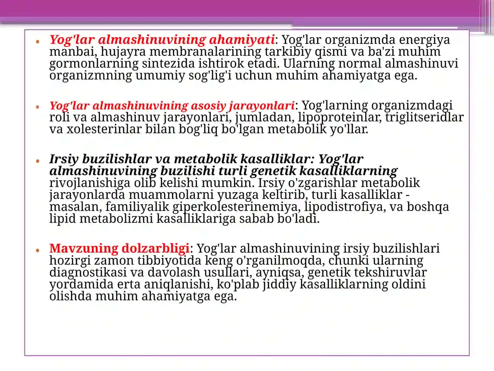 Patalogik Fiziologiya - Yog'lar Almashinuvi Buzilishi va Semizlik 4