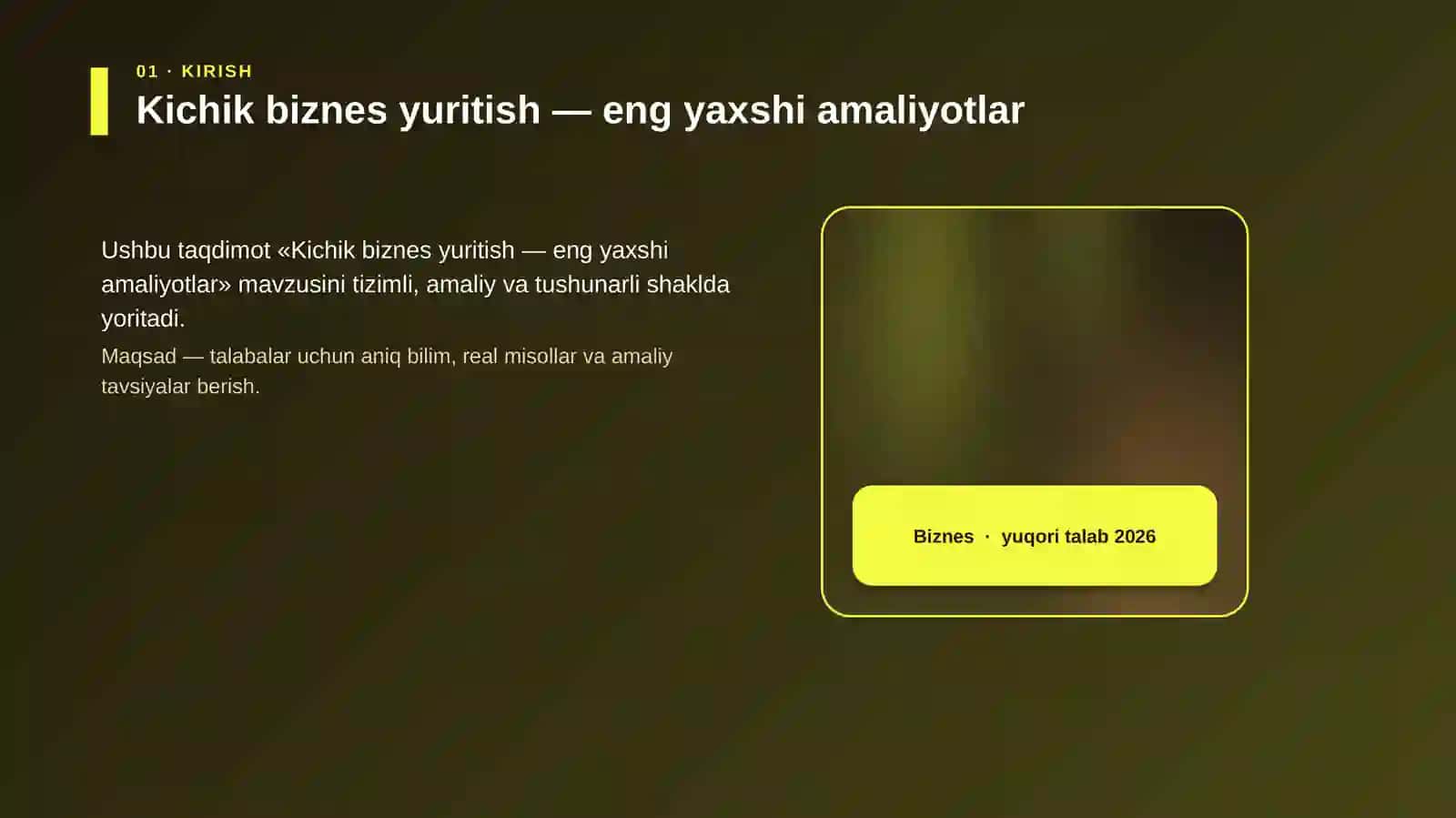 Kichik biznes yuritish — eng yaxshi amaliyotlar 4