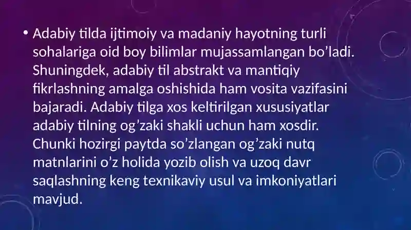 Adabiy Til Haqida 4