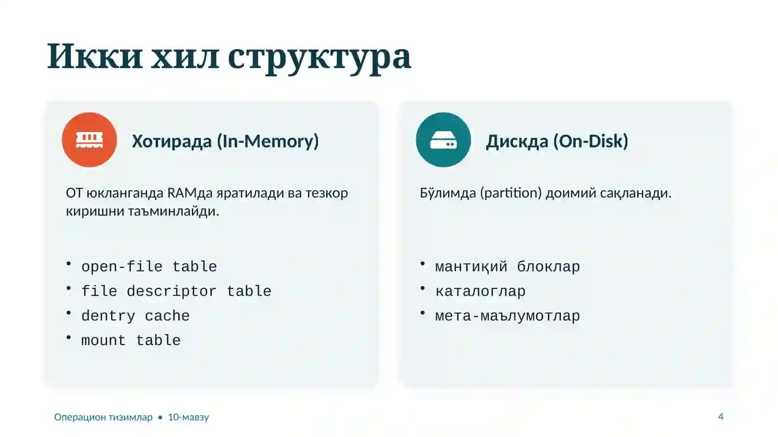 Файл тизими: структура, жойлаштириш ва излаш 4